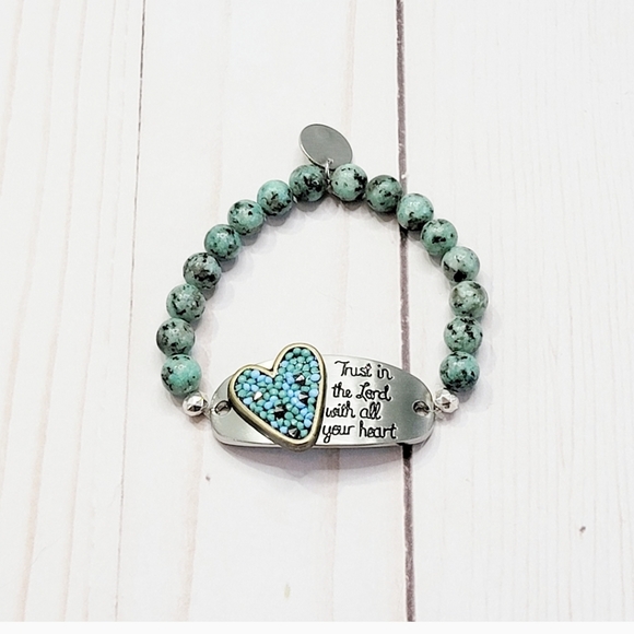 ARTISAN BOHO GEMSTONE STACKABLE STRETCH BRACELET - Picture 1 of 3